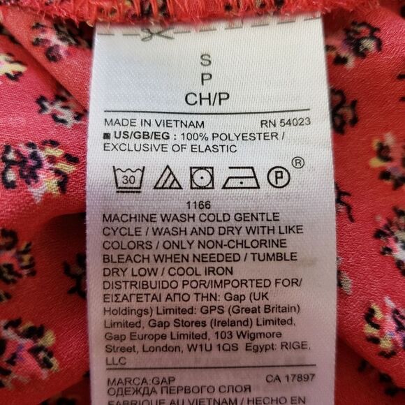 Gap Floral Trapeze Peasant Top Sz S - Picture 8 of 9